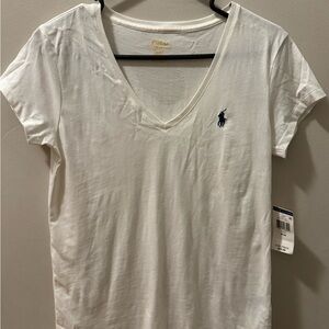 Ralph Lauren White Fitted Short Sleeve T-Shirt